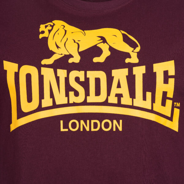 LONSDALE T-Shirt "Logo" | Vint. Oxblood – Bild 4