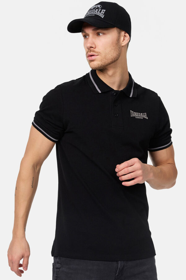 LONSDALE Poloshirt "Causton" | Black – Bild 4