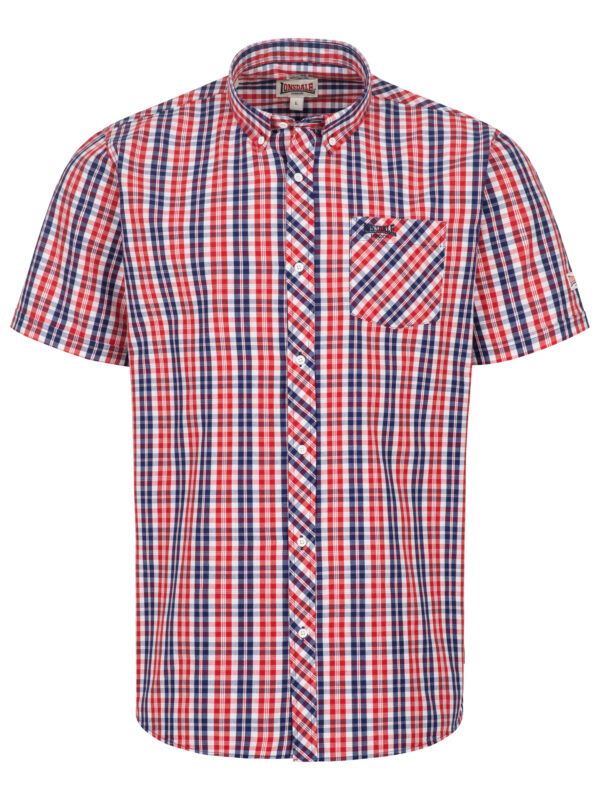 LONSDALE Hemd "Brixworth"  | Red / Blue