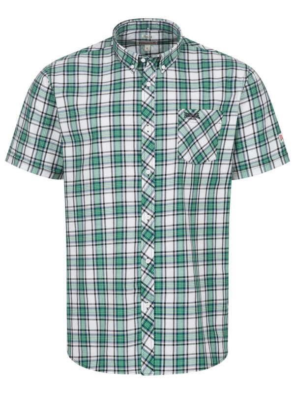 LONSDALE Hemd "Brixworth" | Green / White