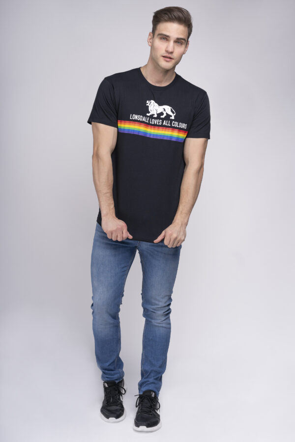 LONSDALE T-Shirt "Nelson" | Black – Bild 4